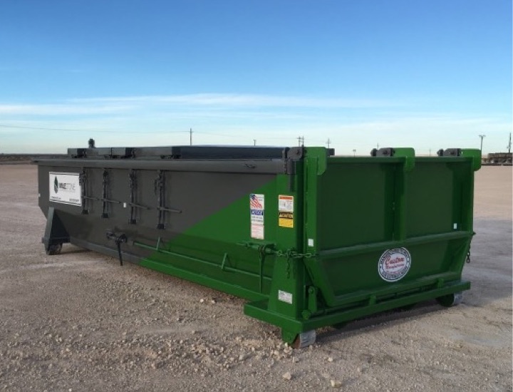 A Milestone ES container designed for transporting oilfield waste.