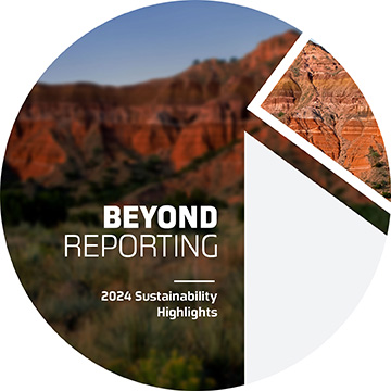 Am image of Milestone's 2024 Sustainability Report cover.